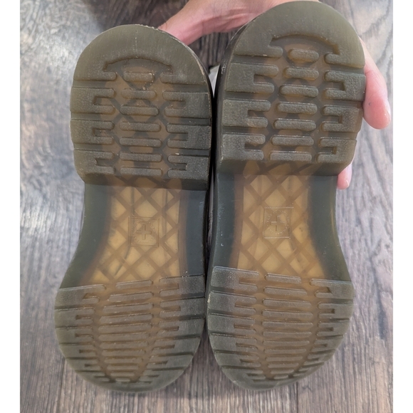 Doc Martens White Leather Combat Lace Up Side Zip Boots Size 3 - Picture 10 of 11